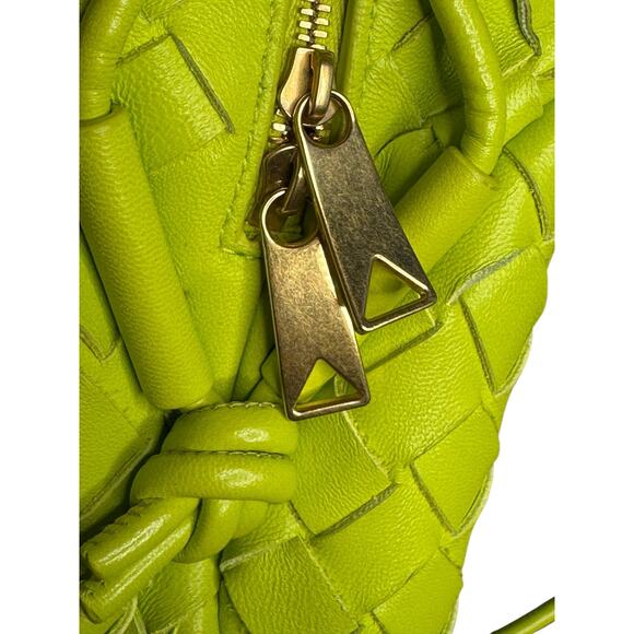 Bottega Veneta NWT Mini Loop Intrecciato Camera Bag in Acid Kiwi - Picture 13 of 16